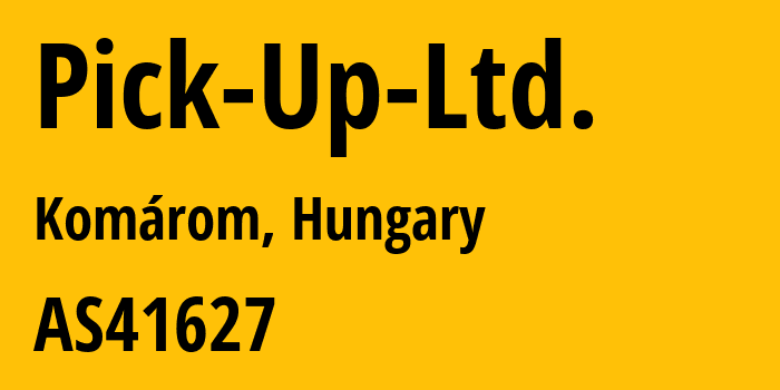 Информация о провайдере Pick-Up-Ltd. AS41627 Pick-Up Ltd.: все IP-адреса, network, все айпи-подсети