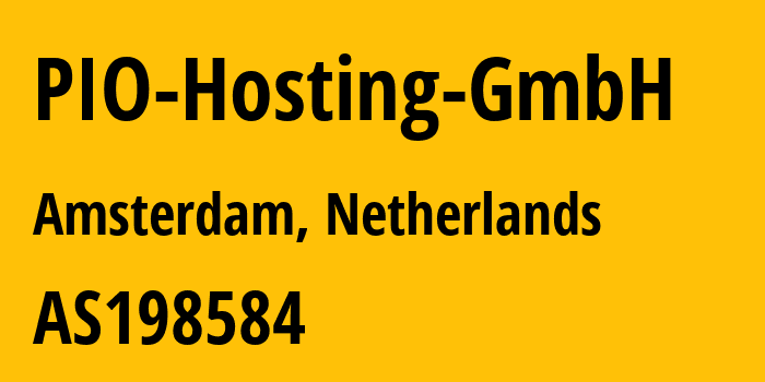 Информация о провайдере PIO-Hosting-GmbH AS198584 PIO-Hosting GmbH: все IP-адреса, network, все айпи-подсети