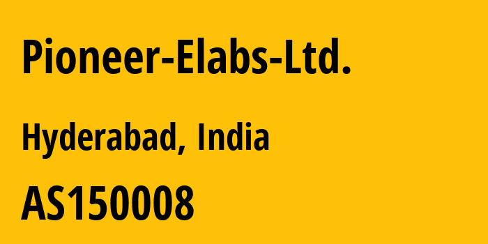 Информация о провайдере Pioneer-Elabs-Ltd. AS150008 Pioneer Elabs Ltd.: все IP-адреса, network, все айпи-подсети