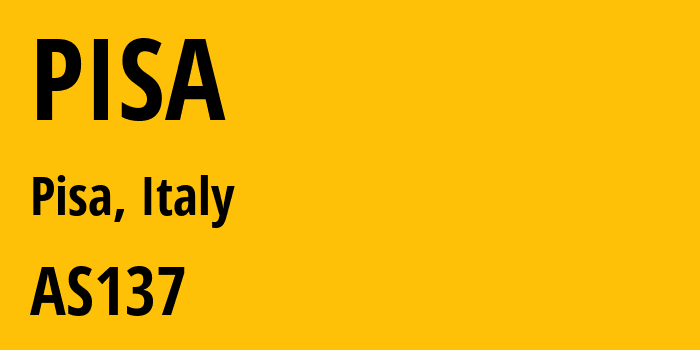 Информация о провайдере PISA AS137 Consortium GARR: все IP-адреса, network, все айпи-подсети