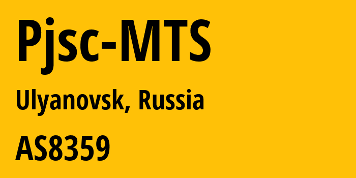 Информация о провайдере Pjsc-MTS AS8359 MTS PJSC: все IP-адреса, network, все айпи-подсети