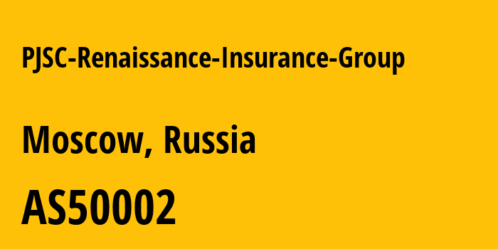 Информация о провайдере PJSC-Renaissance-Insurance-Group AS50002 PJSC Renaissance Insurance Group: все IP-адреса, network, все айпи-подсети