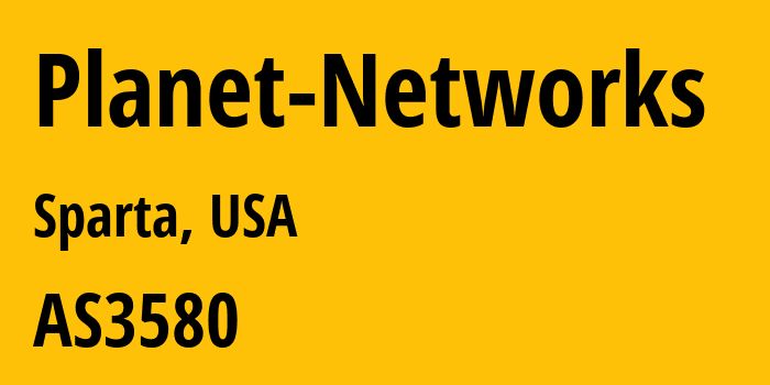 Информация о провайдере Planet-Networks AS3580 Planet Networks: все IP-адреса, network, все айпи-подсети