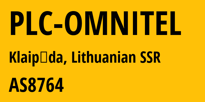 Информация о провайдере PLC-OMNITEL AS8764 Telia Lietuva, AB: все IP-адреса, network, все айпи-подсети