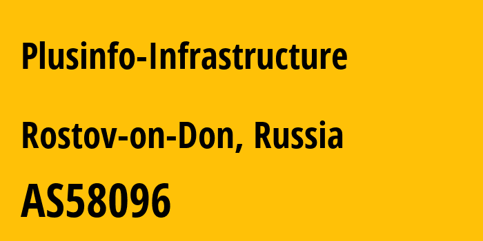 Информация о провайдере Plusinfo-Infrastructure AS58096 Viter Evgeniy Vasilevich: все IP-адреса, network, все айпи-подсети