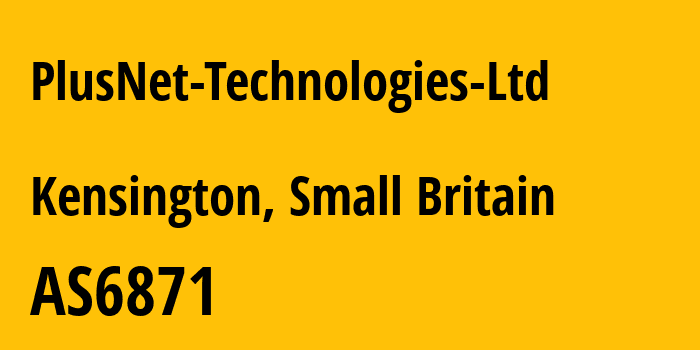 Информация о провайдере PlusNet-Technologies-Ltd AS6871 Plusnet: все IP-адреса, network, все айпи-подсети