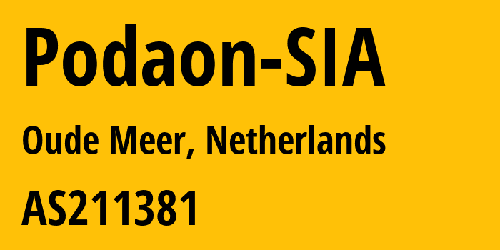 Информация о провайдере Podaon-SIA AS210895 Podaon SIA: все IP-адреса, network, все айпи-подсети