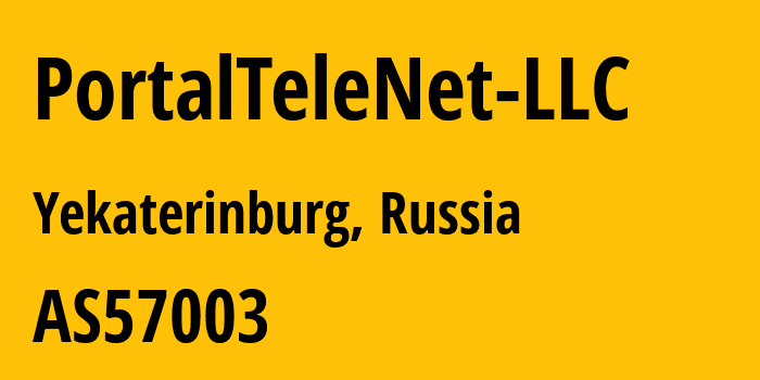Информация о провайдере PortalTeleNet-LLC AS57003 PortalTeleNet LLC: все IP-адреса, network, все айпи-подсети