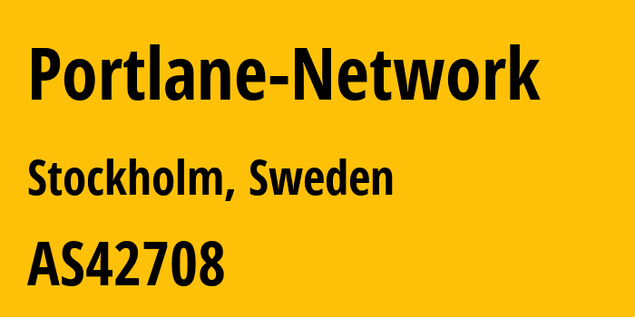 Информация о провайдере Portlane-Network AS42708 GleSYS AB: все IP-адреса, network, все айпи-подсети