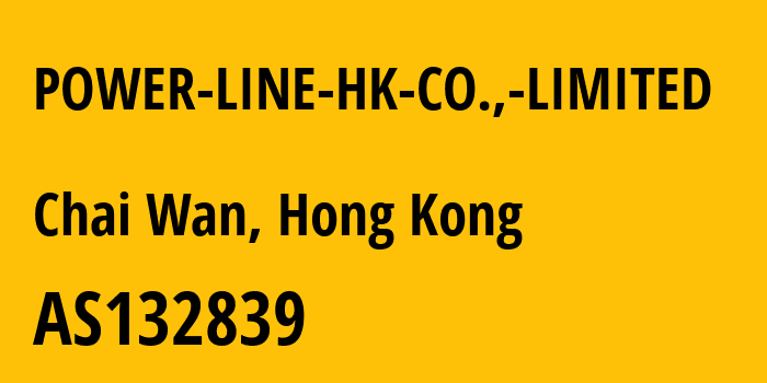 Информация о провайдере POWER-LINE-HK-CO.,-LIMITED AS132839 POWER LINE DATACENTER: все IP-адреса, network, все айпи-подсети