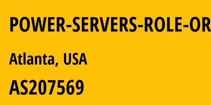 Информация о провайдере POWER-SERVERS-ROLE-ORG AS207569 I-SERVERS LTD: все IP-адреса, network, все айпи-подсети