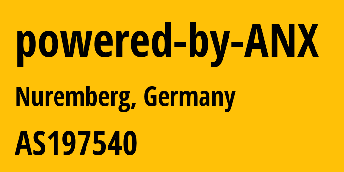 Информация о провайдере powered-by-ANX AS197540 netcup GmbH: все IP-адреса, network, все айпи-подсети