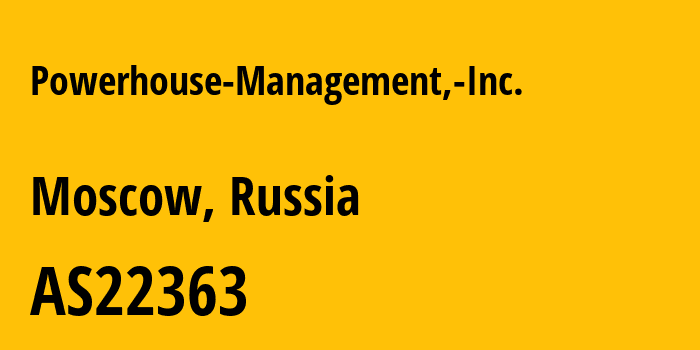 Информация о провайдере Powerhouse-Management,-Inc. AS22363 Powerhouse Management, Inc.: все IP-адреса, network, все айпи-подсети
