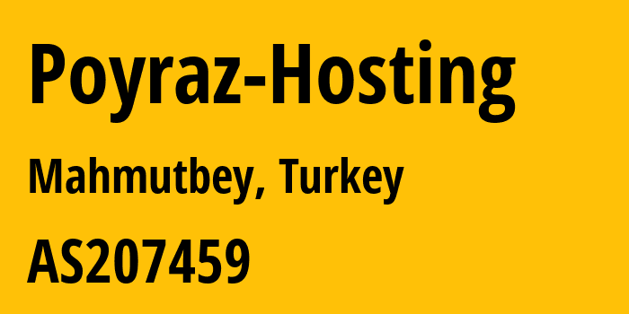 Информация о провайдере Poyraz-Hosting AS207459 TEKNOSOS BILISIM HIZMETLERI VE TIC. LTD. STI.: все IP-адреса, network, все айпи-подсети