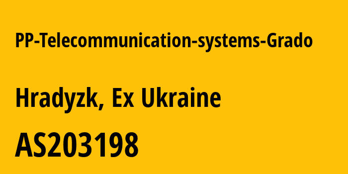 Информация о провайдере PP-Telecommunication-systems-Grado AS203198 PP Telecommunication systems Grado: все IP-адреса, network, все айпи-подсети