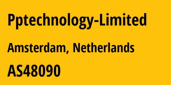 Информация о провайдере Pptechnology-Limited AS48090 PPTECHNOLOGY LIMITED: все IP-адреса, network, все айпи-подсети