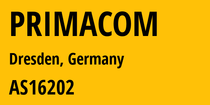 Информация о провайдере PRIMACOM AS16202 Tele Columbus AG: все IP-адреса, network, все айпи-подсети