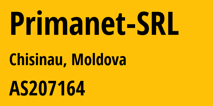 Информация о провайдере Primanet-SRL AS207164 PRIMANET SRL: все IP-адреса, network, все айпи-подсети