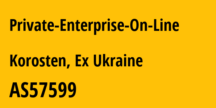 Информация о провайдере Private-Enterprise-On-Line AS57599 Private Enterprise On Line: все IP-адреса, network, все айпи-подсети