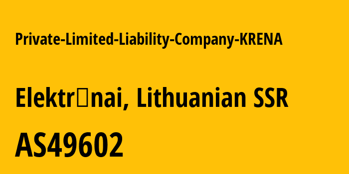 Информация о провайдере Private-Limited-Liability-Company-KRENA AS49602 Private Limited Liability Company KRENA: все IP-адреса, network, все айпи-подсети