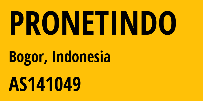 Информация о провайдере PRONETINDO AS141049 PT Profesional Internet Indonesia: все IP-адреса, network, все айпи-подсети