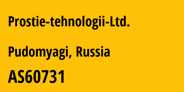 Информация о провайдере Prostie-tehnologii-Ltd. AS60731 Prostie tehnologii Ltd.: все IP-адреса, network, все айпи-подсети