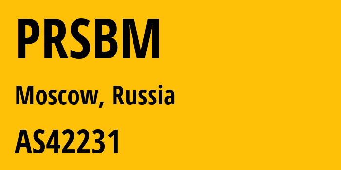 Информация о провайдере PRSBM AS42231 PJSC Promsvyazbank: все IP-адреса, network, все айпи-подсети