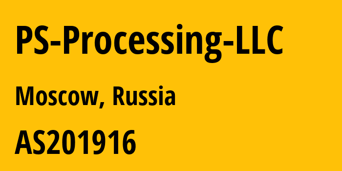 Информация о провайдере PS-Processing-LLC AS201916 PS Processing LLC: все IP-адреса, network, все айпи-подсети