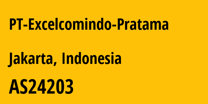 Информация о провайдере PT-Excelcomindo-Pratama AS24203 PT XL Axiata: все IP-адреса, network, все айпи-подсети