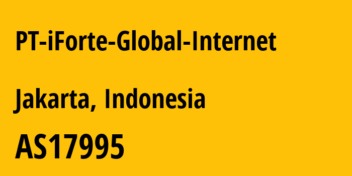 Информация о провайдере PT-iForte-Global-Internet AS17995 PT iForte Global Internet: все IP-адреса, network, все айпи-подсети