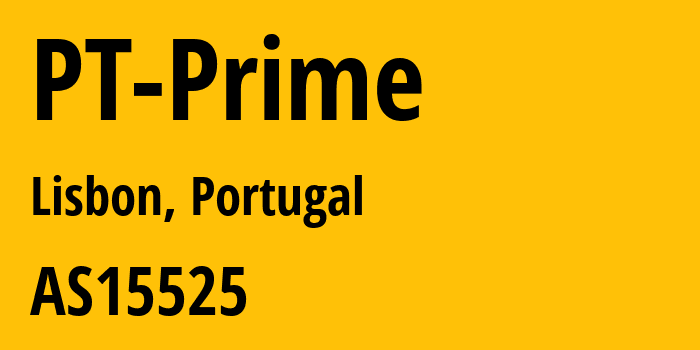 Информация о провайдере PT-Prime AS15525 MEO - SERVICOS DE COMUNICACOES E MULTIMEDIA S.A.: все IP-адреса, network, все айпи-подсети