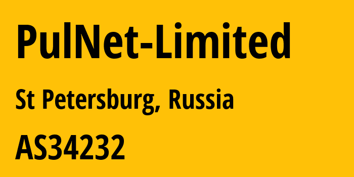 Информация о провайдере PulNet-Limited AS34232 PulNet LLC: все IP-адреса, network, все айпи-подсети