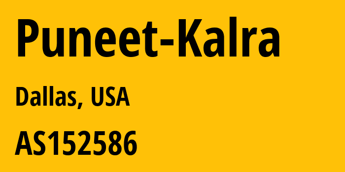 Информация о провайдере Puneet-Kalra AS152586 Kuroit: все IP-адреса, network, все айпи-подсети