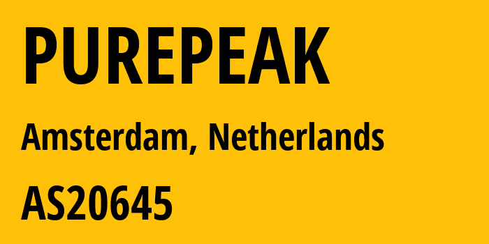 Информация о провайдере PUREPEAK AS20645 PurePeak Ltd.: все IP-адреса, network, все айпи-подсети