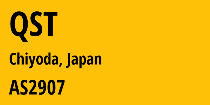 Информация о провайдере QST AS2907 Research Organization of Information and Systems, National Institute of Informatics: все IP-адреса, network, все айпи-подсети