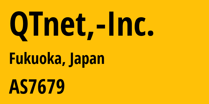 Информация о провайдере QTnet,-Inc. AS7679 QTnet,Inc.: все IP-адреса, network, все айпи-подсети