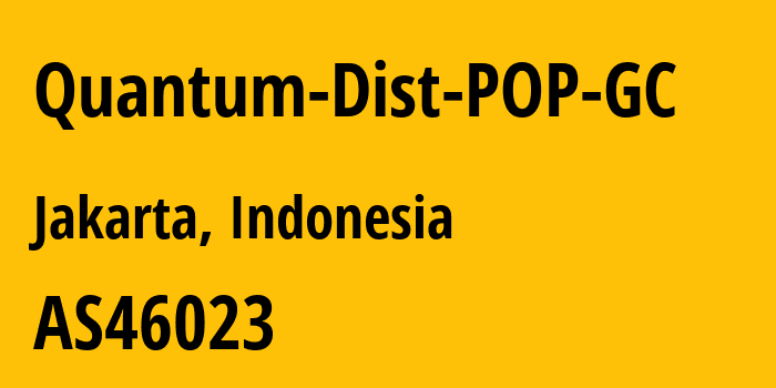 Информация о провайдере Quantum-Dist-POP-GC AS46023 PT Quantum Tera Network: все IP-адреса, network, все айпи-подсети