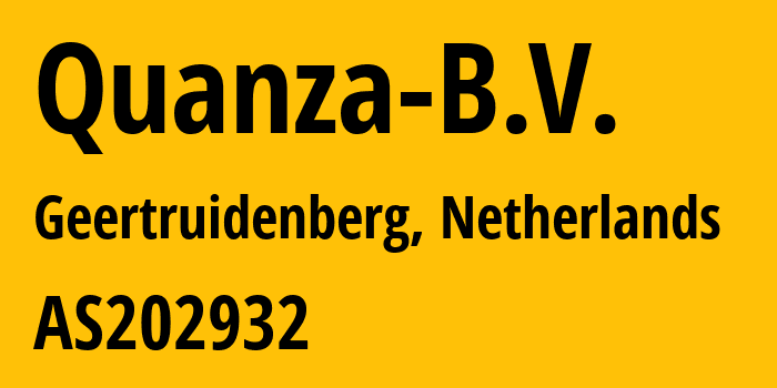 Информация о провайдере Quanza-B.V. AS202932 Quanza B.V.: все IP-адреса, network, все айпи-подсети