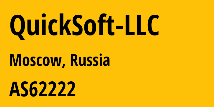 Информация о провайдере QuickSoft-LLC AS62222 QuickSoft LLC: все IP-адреса, network, все айпи-подсети