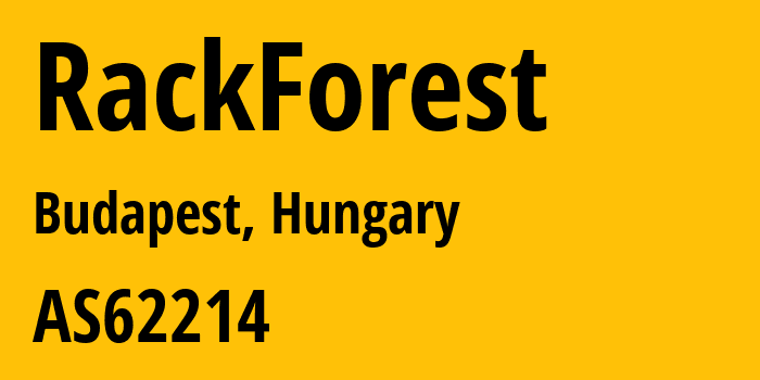 Информация о провайдере RackForest AS62214 Rackforest Zrt.: все IP-адреса, network, все айпи-подсети