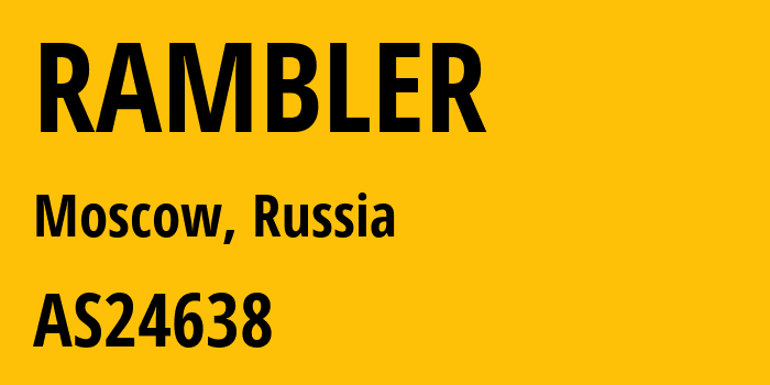 Информация о провайдере RAMBLER AS24638 Rambler Internet Holding LLC: все IP-адреса, network, все айпи-подсети