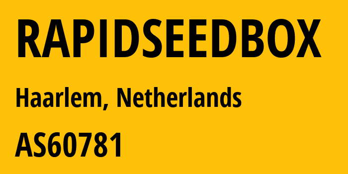 Информация о провайдере RAPIDSEEDBOX AS60781 LeaseWeb Netherlands B.V.: все IP-адреса, network, все айпи-подсети