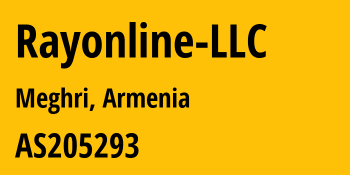 Информация о провайдере Rayonline-LLC AS205293 RAYONLINE LLC: все IP-адреса, network, все айпи-подсети