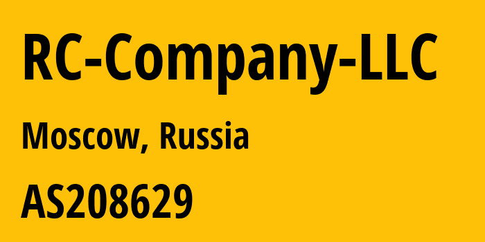 Информация о провайдере RC-Company-LLC AS208629 RC Company LLC: все IP-адреса, network, все айпи-подсети