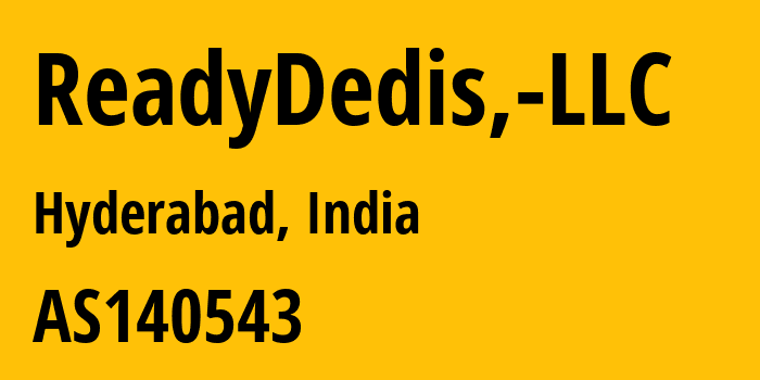 Информация о провайдере ReadyDedis,-LLC AS140543 ReadyDedis, LLC: все IP-адреса, network, все айпи-подсети