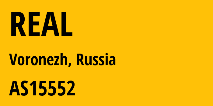 Информация о провайдере REAL AS15552 LLC Real-net: все IP-адреса, network, все айпи-подсети