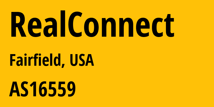 Информация о провайдере RealConnect AS16559 RealConnect, Inc: все IP-адреса, network, все айпи-подсети