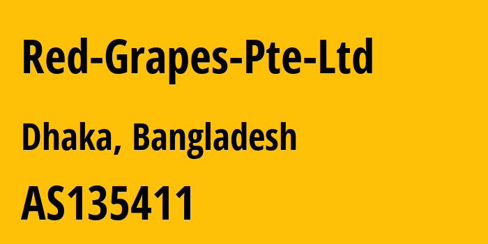 Информация о провайдере Red-Grapes-Pte-Ltd AS135411 Red Grapes Pte Ltd: все IP-адреса, network, все айпи-подсети