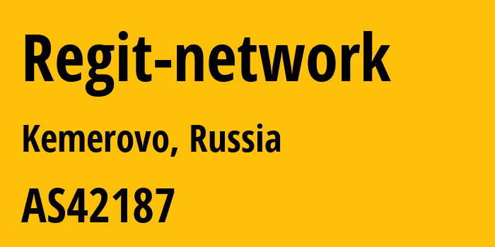 Информация о провайдере Regit-network AS42187 Regional Information Technologies Ltd.: все IP-адреса, network, все айпи-подсети