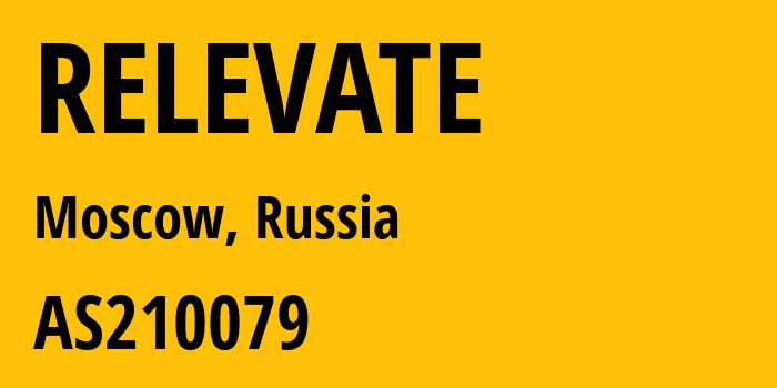 Информация о провайдере RELEVATE AS210079 EuroByte LLC: все IP-адреса, network, все айпи-подсети